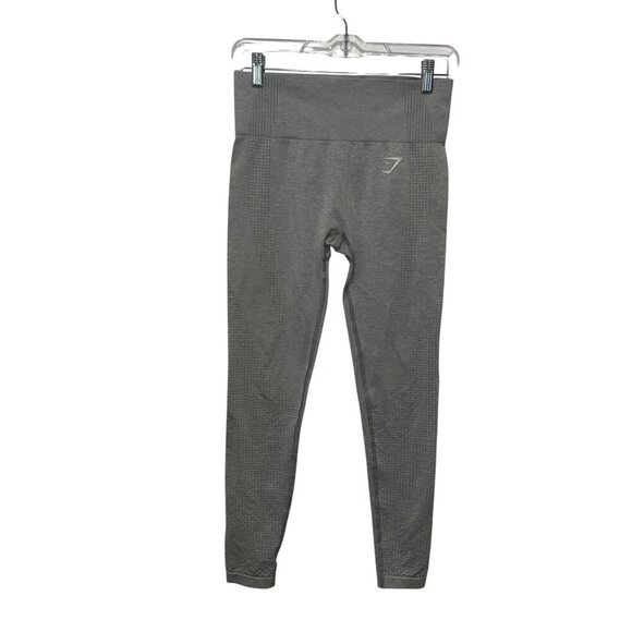 Gymshark Gray Seamless High-Waisted Activewear Compression Women's Pants Legging - Picture 1 of 6